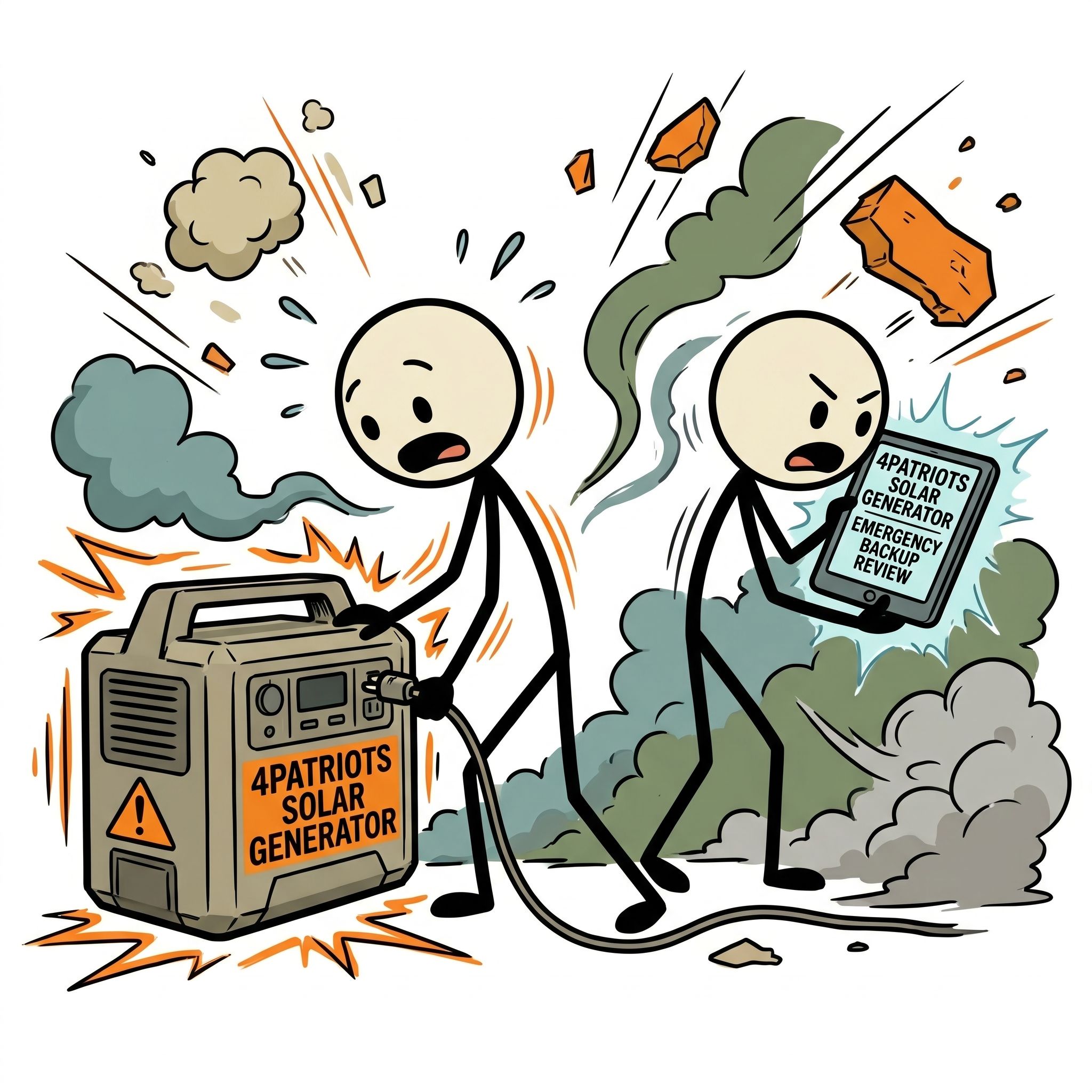SC-style illustration for 4Patriots solar generator emergency backup review
