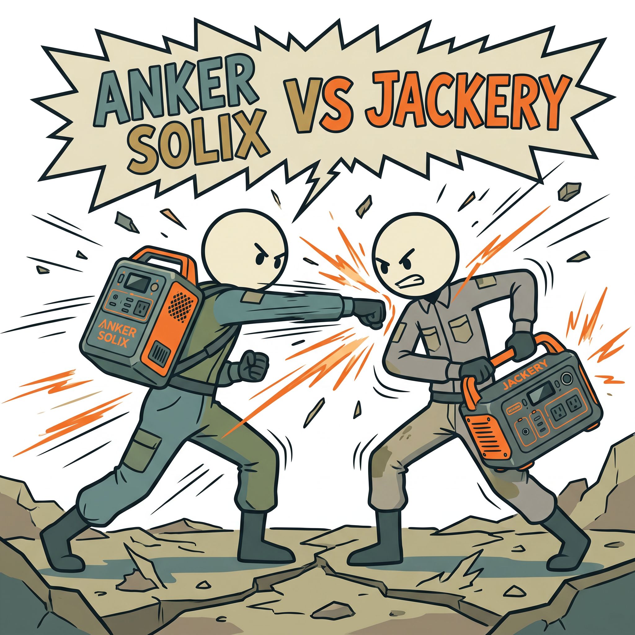 SC-style illustration for anker solix vs jackery