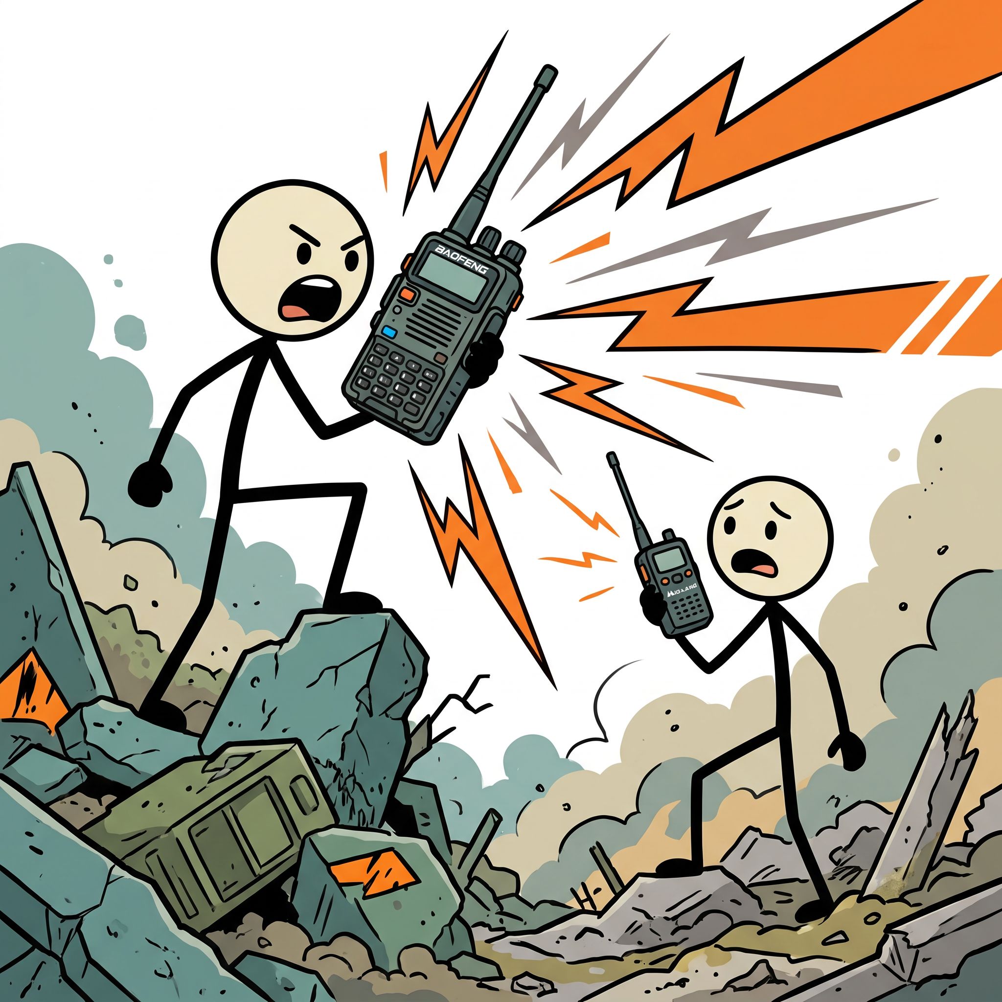 SC-style illustration for baofeng vs midland radio