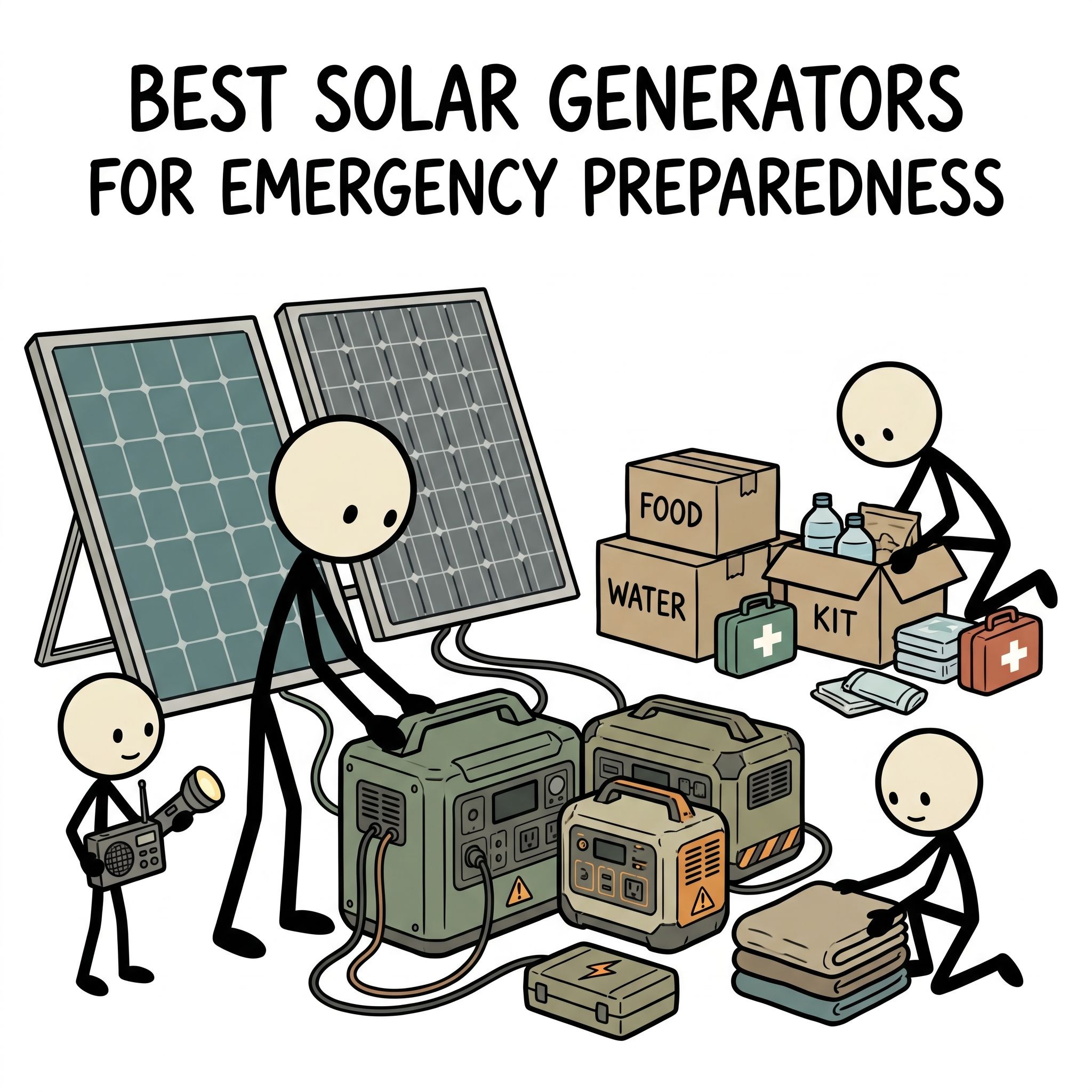 SC-style illustration for Best Solar Generators for Emergency Preparedness