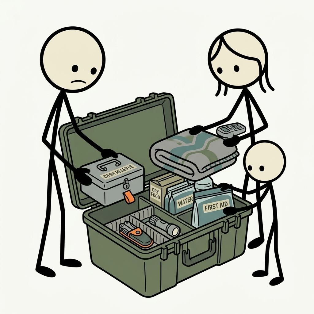 SC-style illustration for Set a practical cash reserve strategy for card outages, evacuations, and short-term disruption.