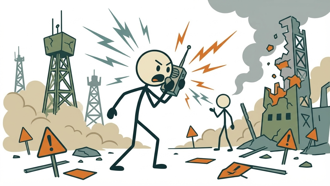 SC-style illustration for emergency communication planning