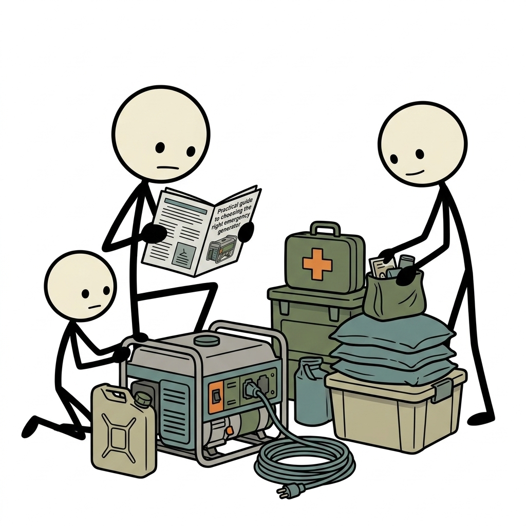 SC-style illustration for Practical guide to choosing the right emergency generator