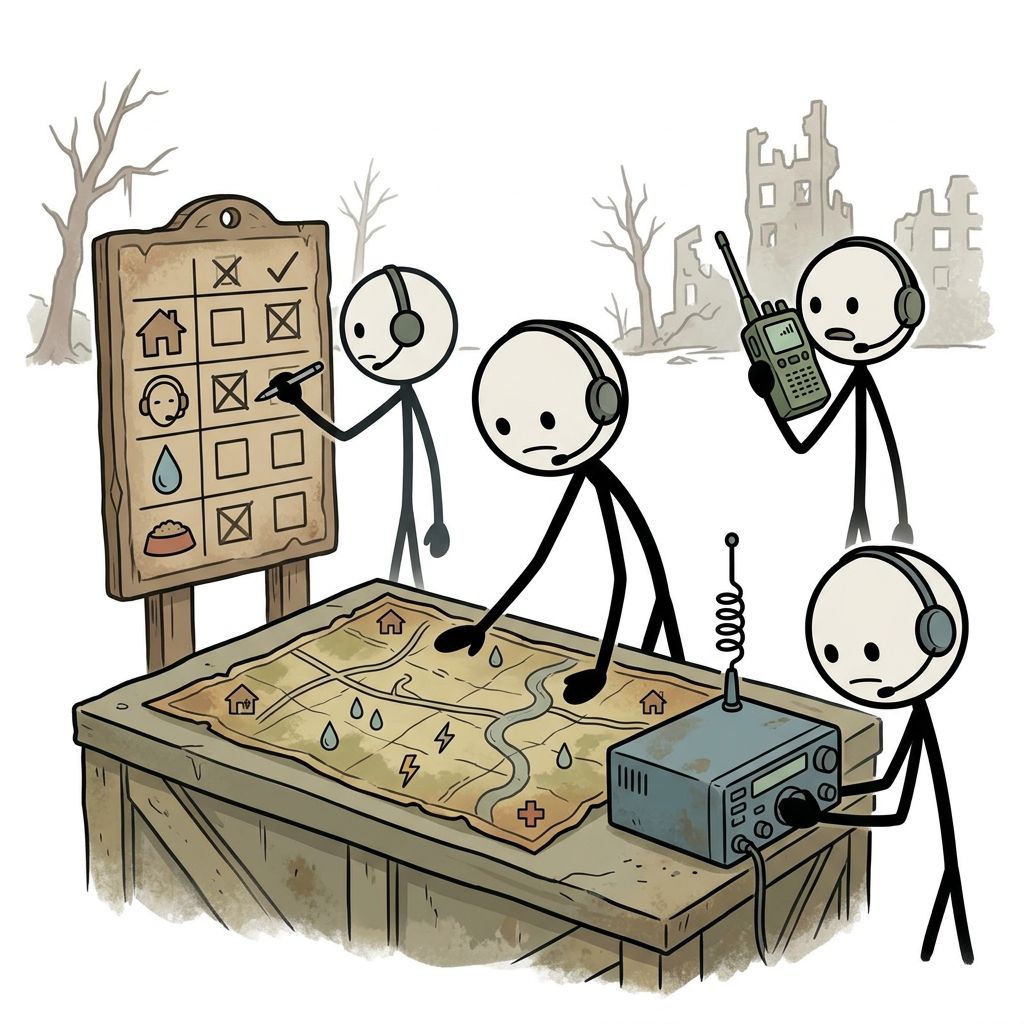 Emergency communication illustration