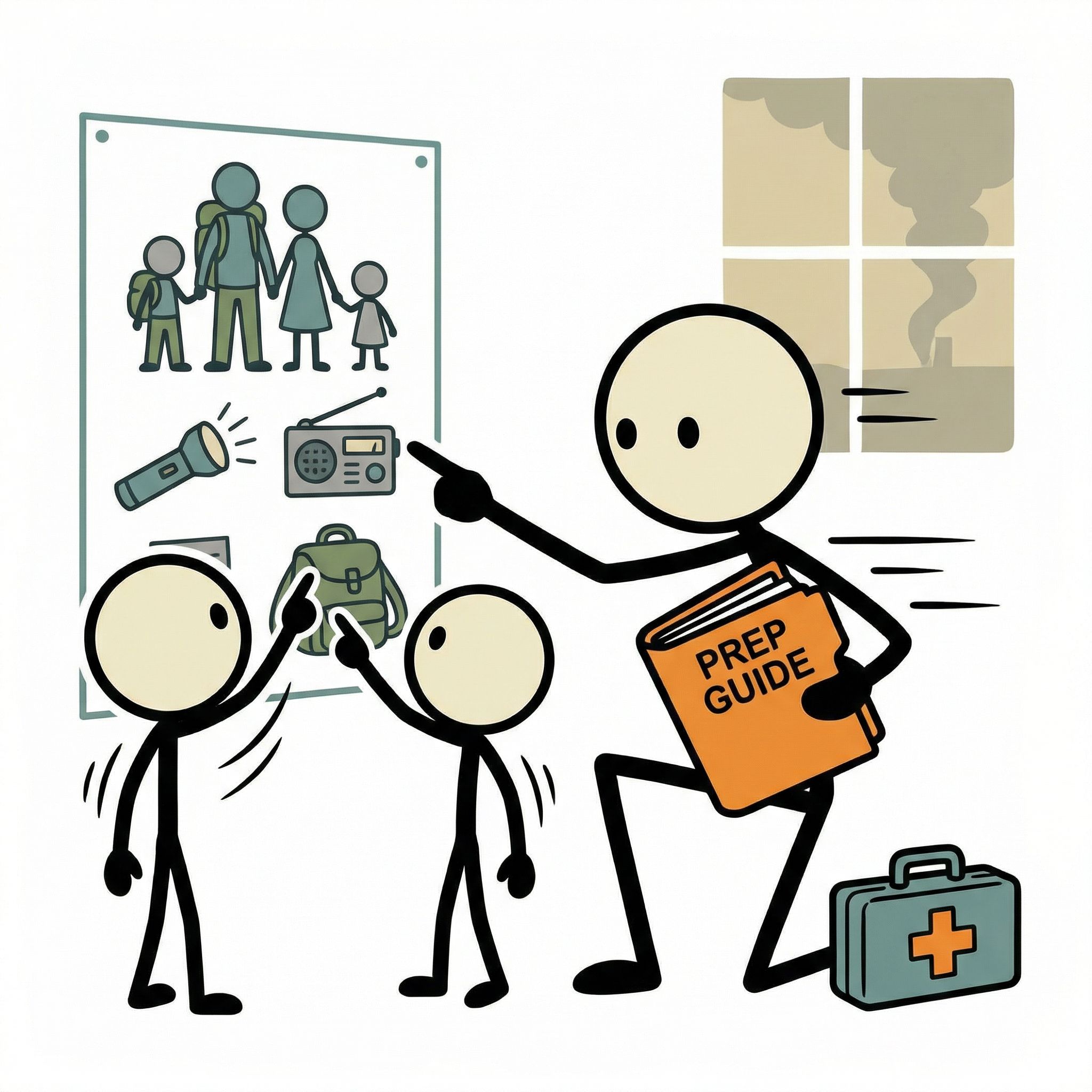 SC-style illustration for This guide provides parents with actionable, age-appropriate strategies to teach their children about emergency preparedness and disaster safety without causing unnecessary anxiety.