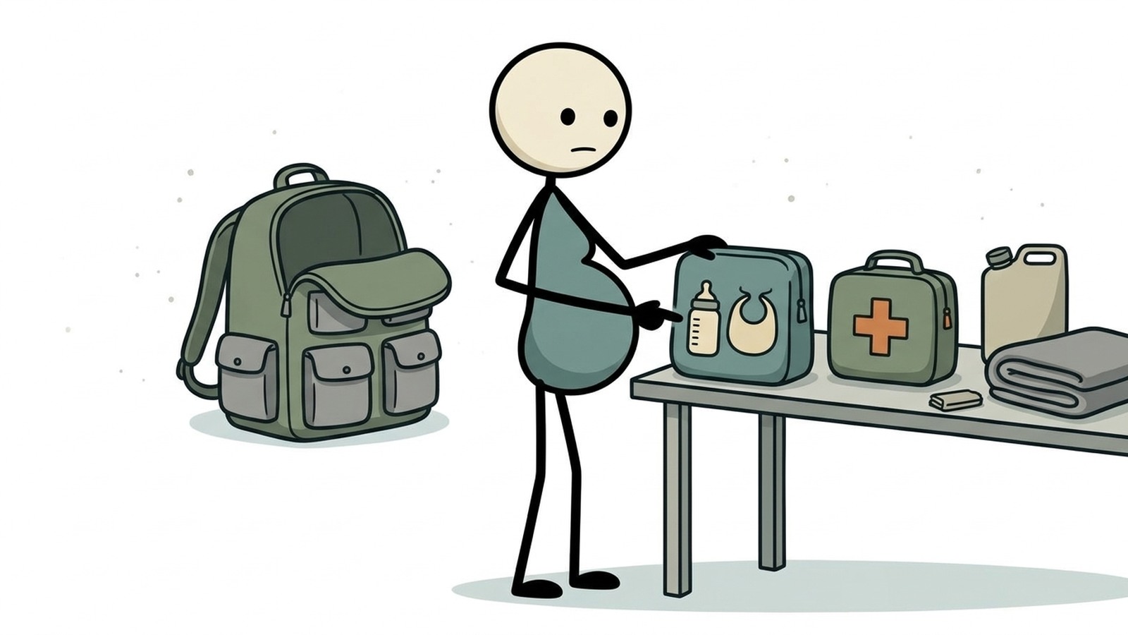 SC-style illustration for Emergency preparedness guide for pregnant women