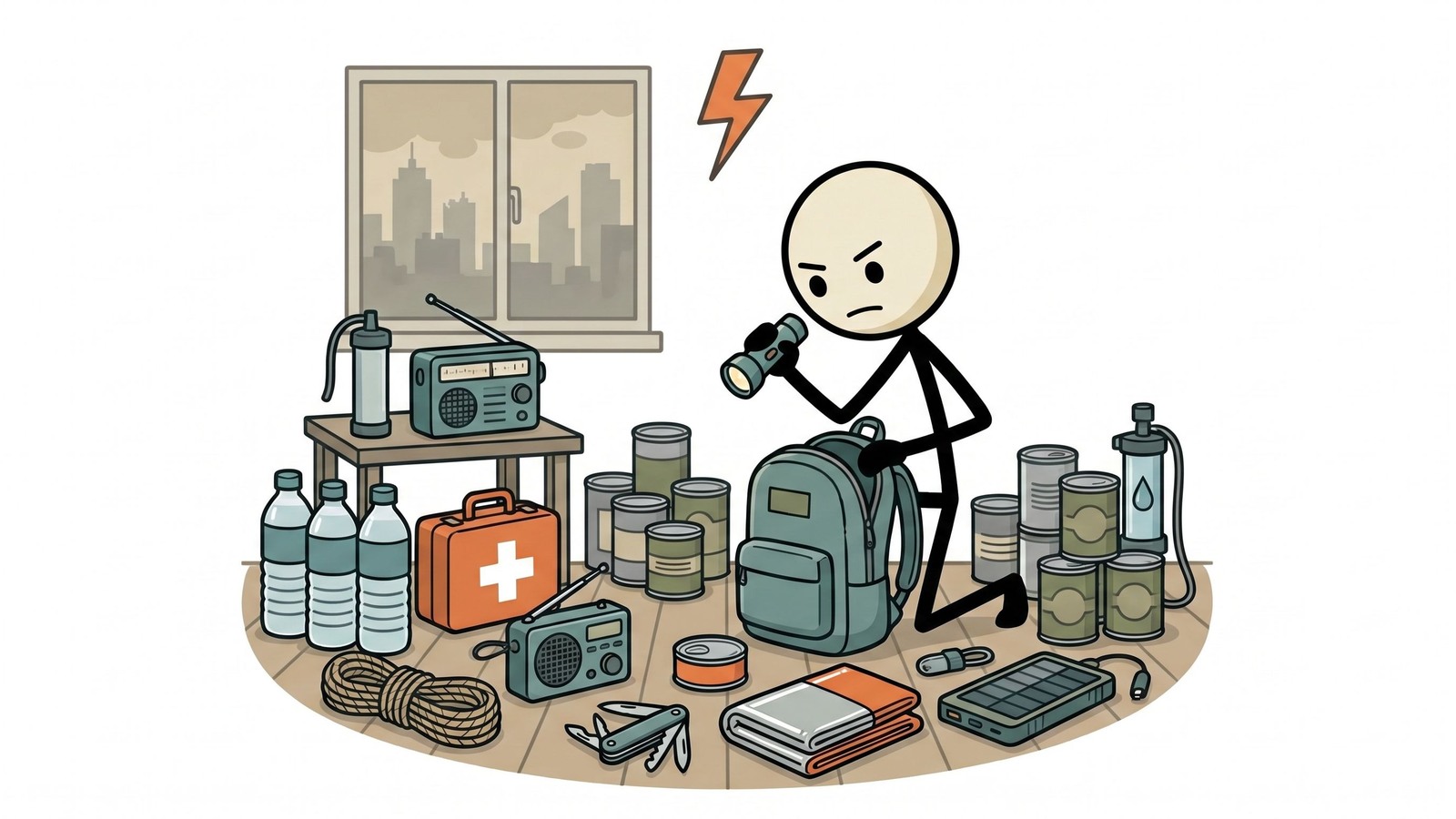 SC-style illustration for Tackles the specific challenges renters face in emergency preparedness