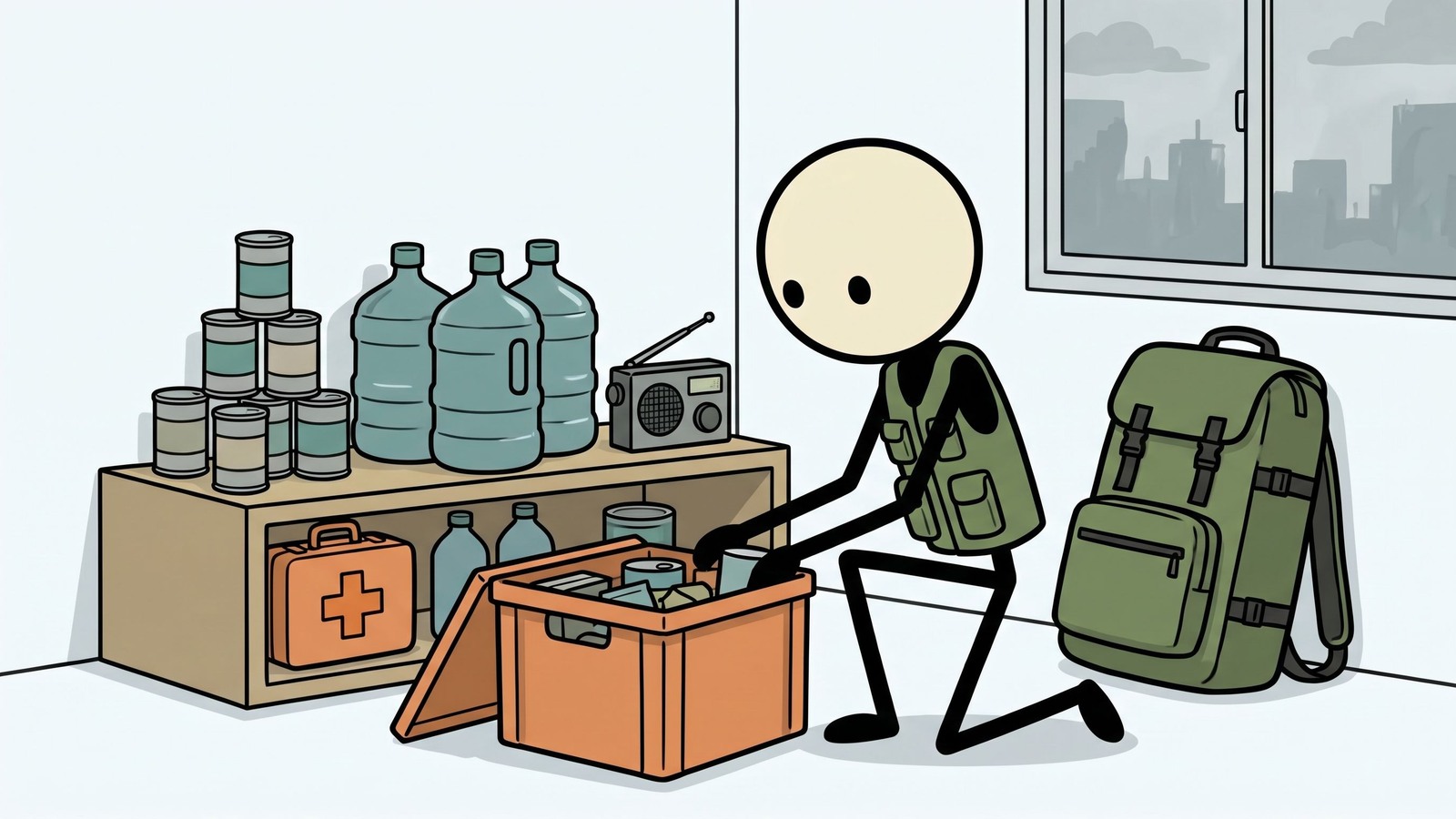 SC-style illustration for Tackles the specific challenges renters face in emergency preparedness