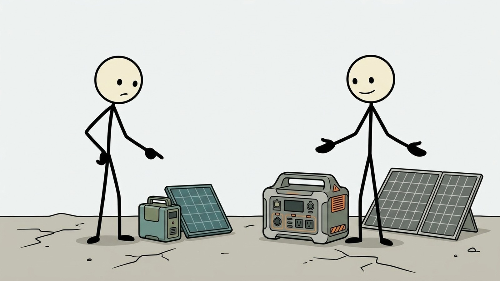 Ilustración estilo SC para los Mejores Generadores Solares para Preparación ante Emergencias