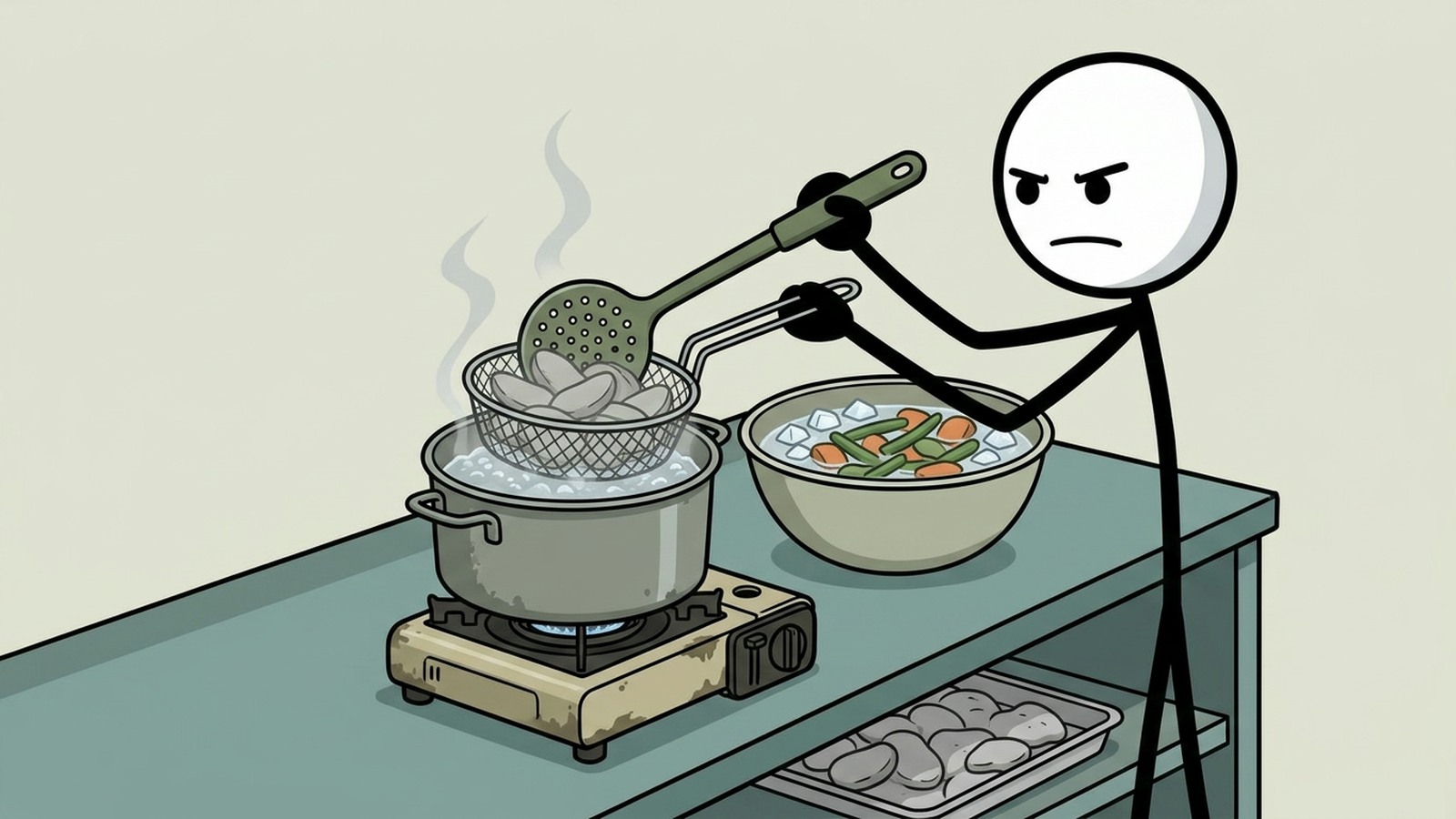 Ilustración estilo SC para Guía práctica para usar un deshidratador de alimentos casero para la preparación para emergencias