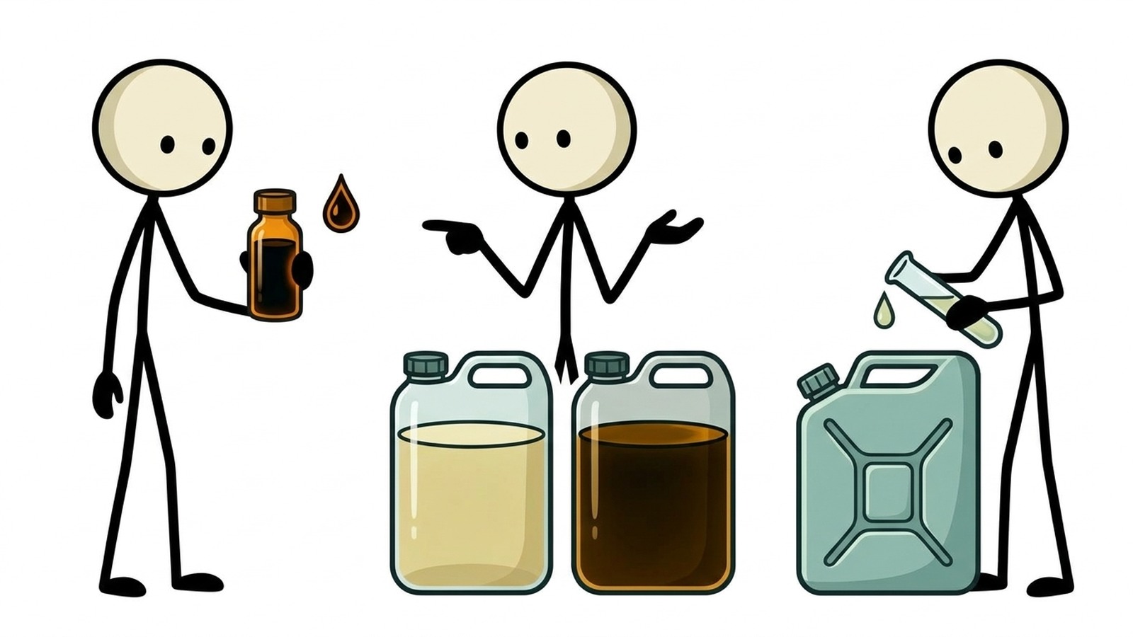 Ilustración estilo SC para explicar la dosificación de blanqueador doméstico sin perfume, el tiempo de contacto, los límites y cuándo se requiere otro método.