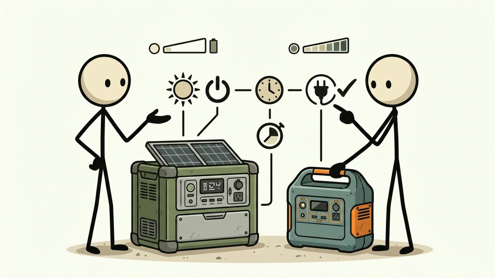Illustration de style SC pour les meilleurs générateurs solaires pour la préparation aux urgences