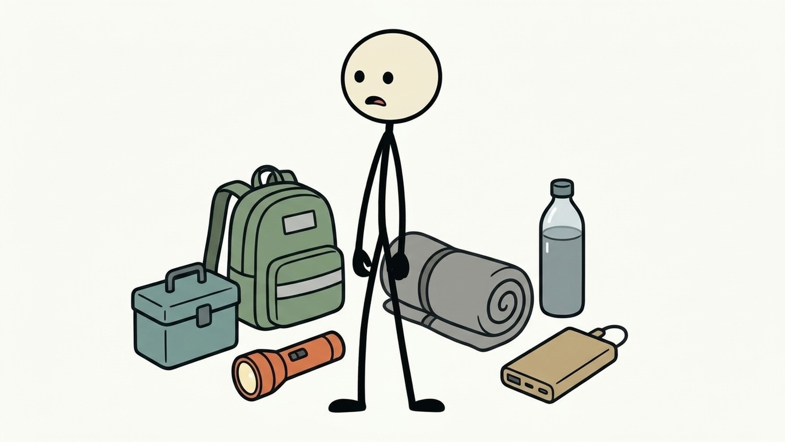 Illustration de style SC pour le guide de préparation aux urgences pour les étudiants