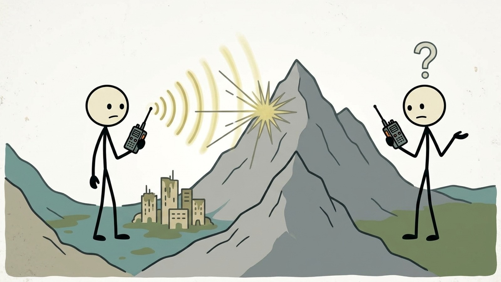 Illustration de communication d'urgence