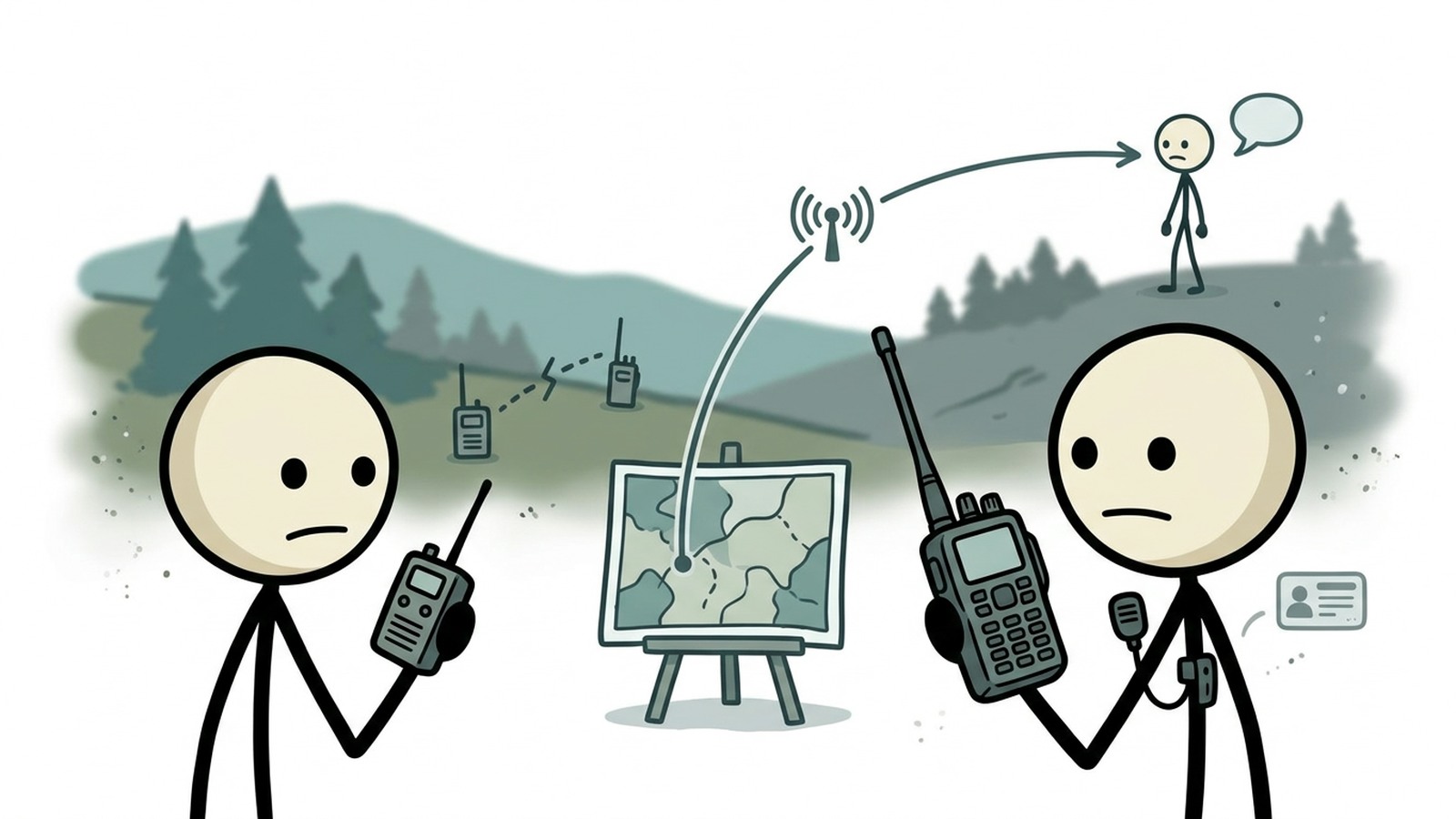 Illustration de communication d'urgence