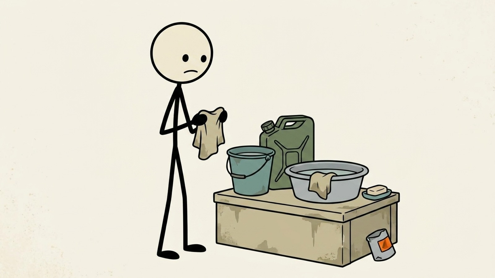 Illustration de style SC pour le guide pratique du maintien de l'hygiène en cas d'urgence de pénurie d'eau
