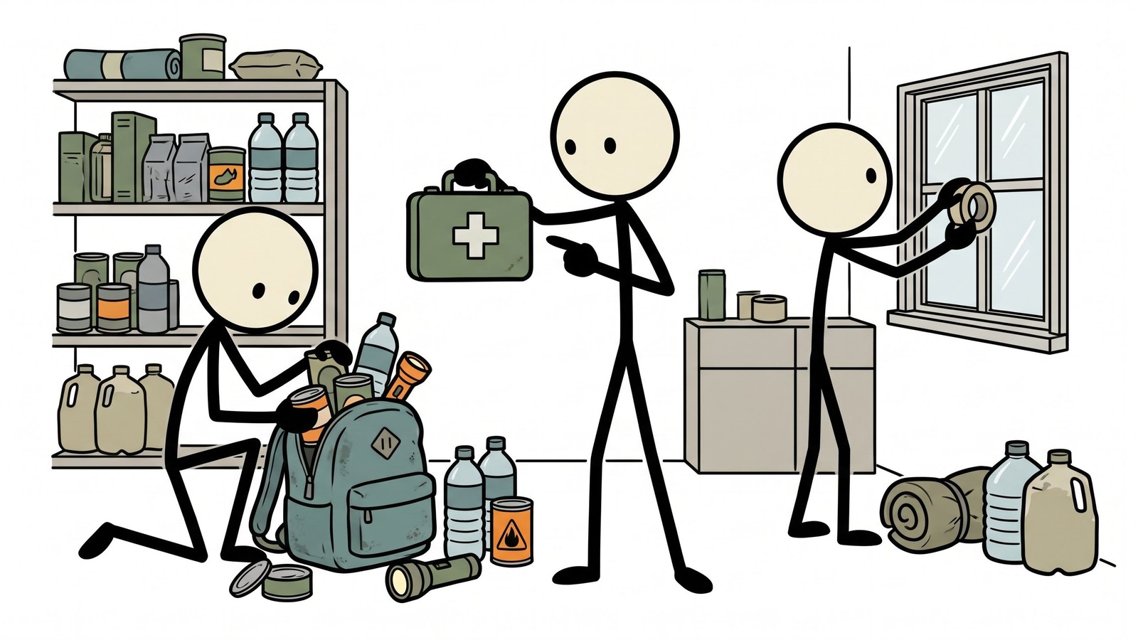Illustration de style SC pour Aborder les défis spécifiques auxquels les locataires sont confrontés en matière de préparation aux urgences