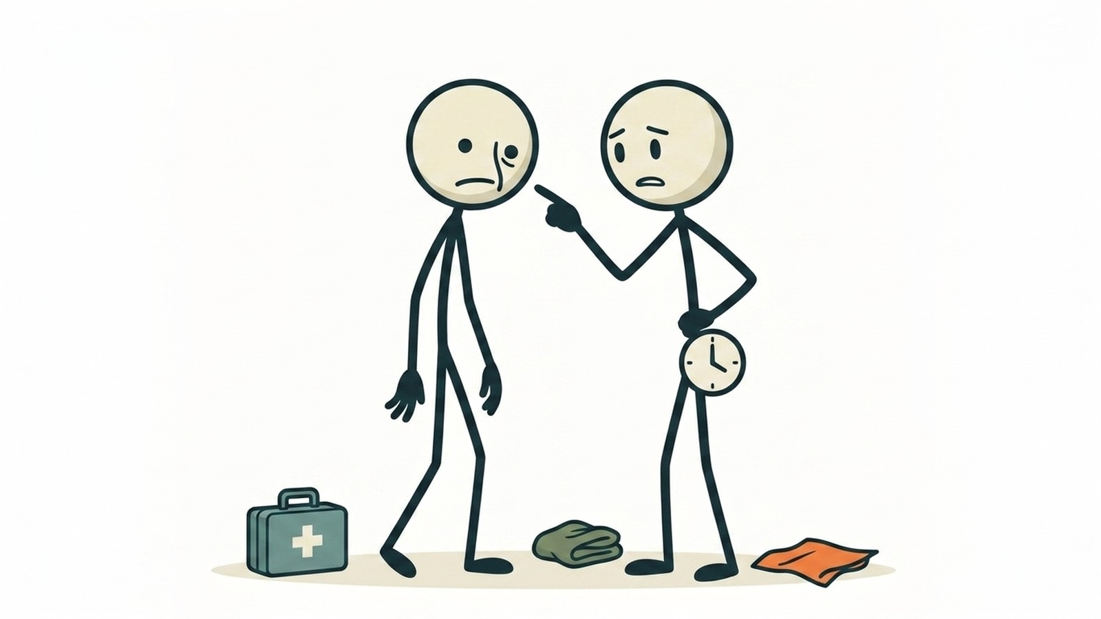 Illustration de style SC pour Ce guide fournit des instructions pratiques pour identifier les symptômes d'un AVC à l'aide du protocole BE-FAST et gérer les soins du patient lorsque les services médicaux d'urgence sont retardés ou indisponibles pendant une crise.