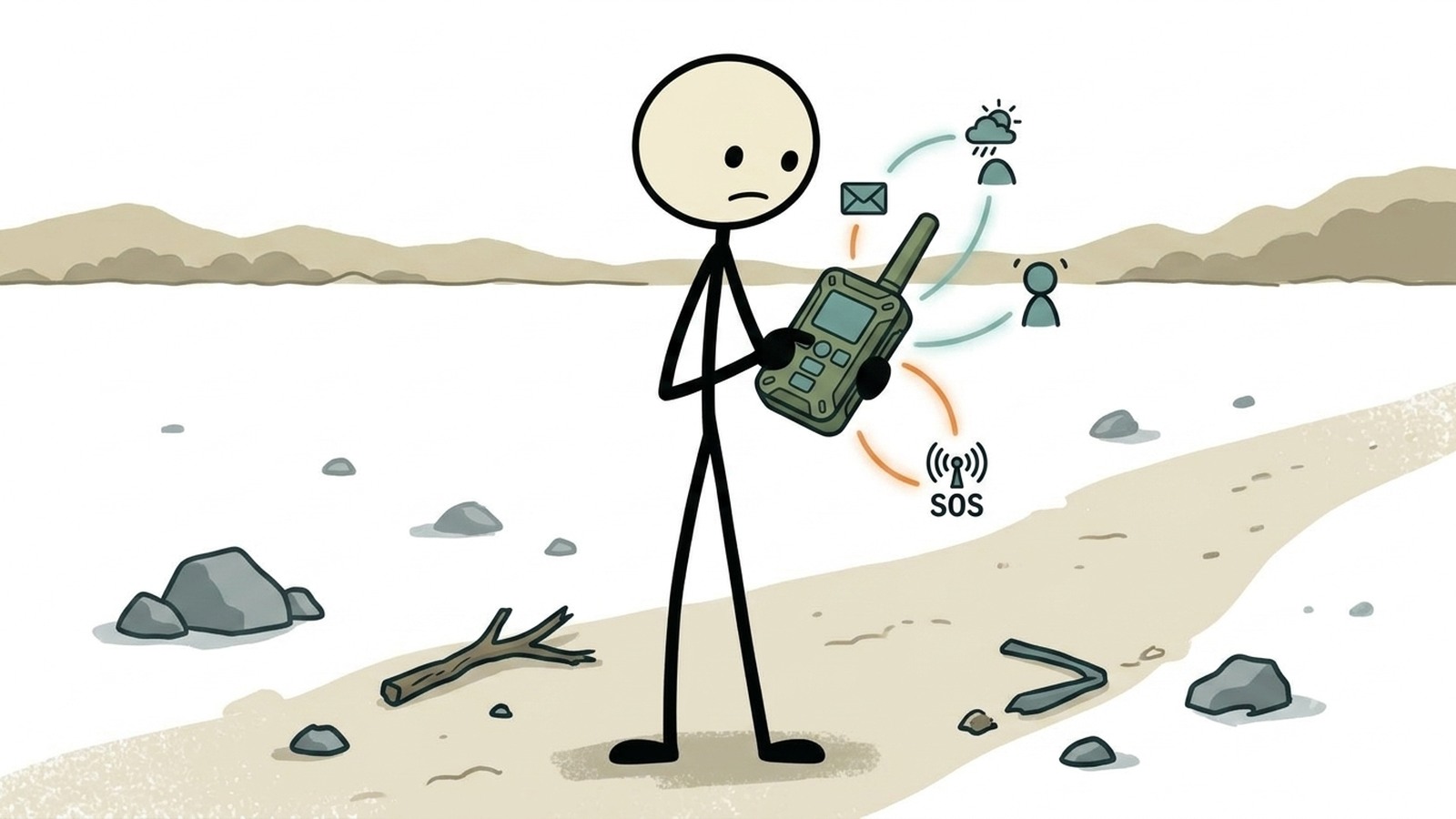 Illustration de style SC pour zoleo vs garmin inreach