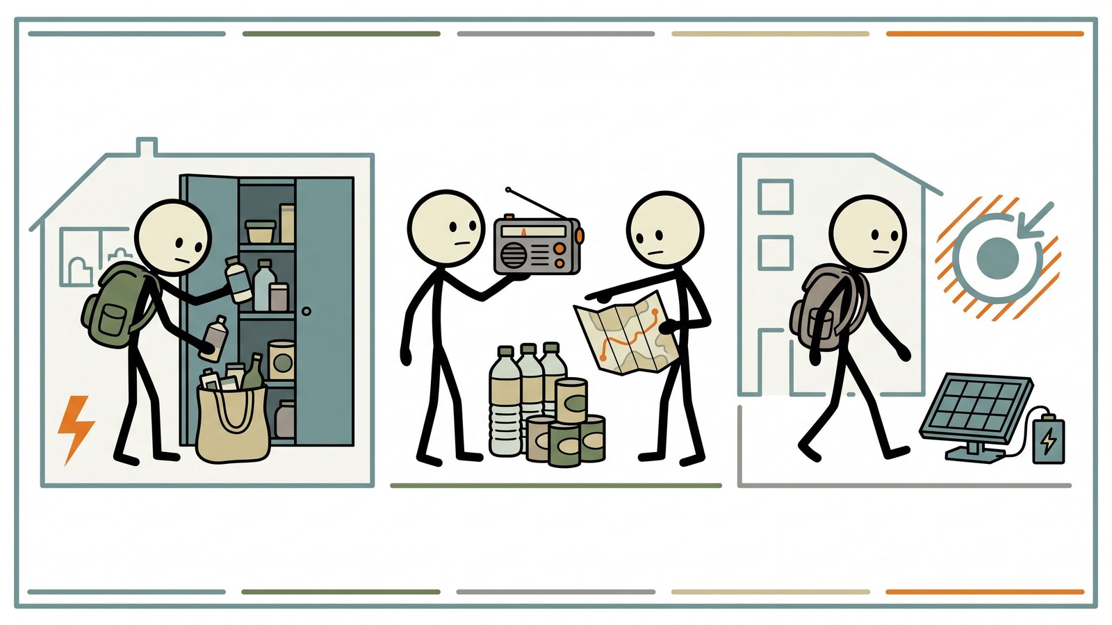 SC-stijl illustratie voor het aanpakken van de specifieke uitdagingen waarmee huurders worden geconfronteerd bij noodparaatheid