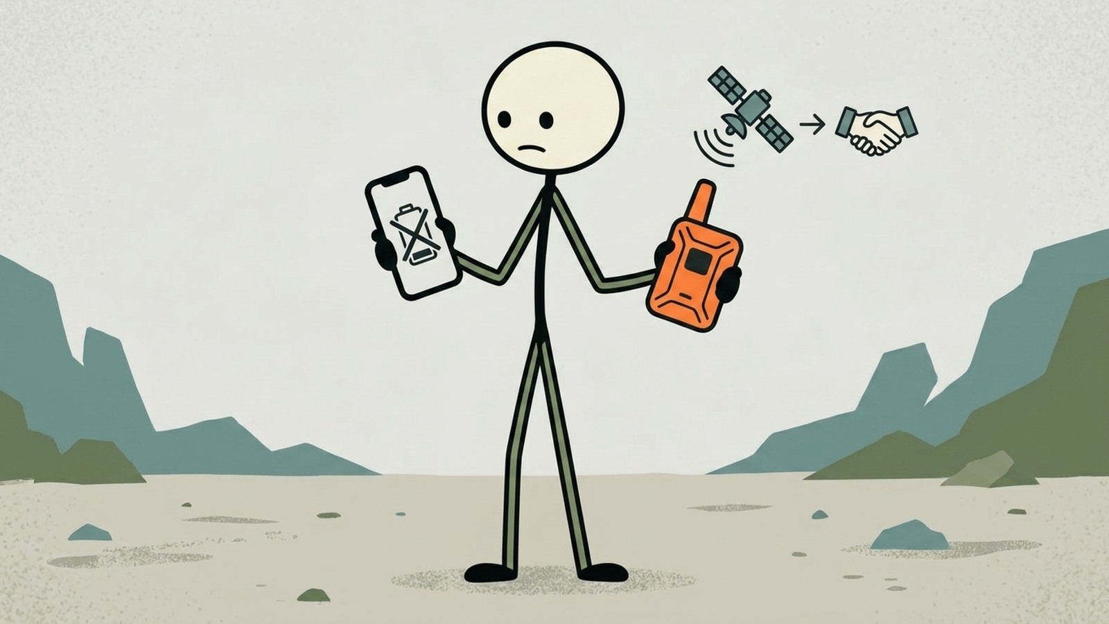 SC-stijl illustratie voor zoleo vs garmin inreach