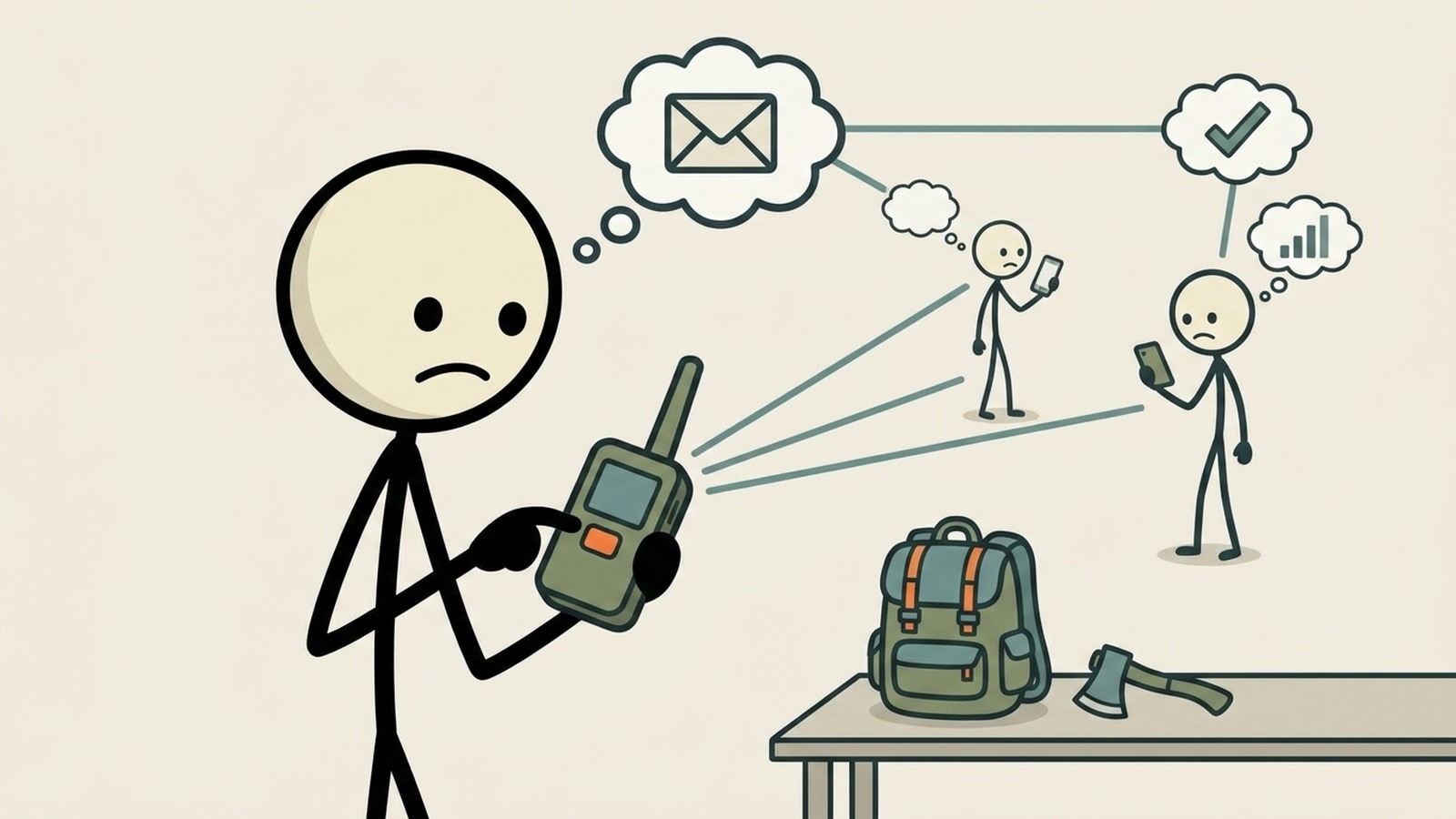 Ilustracja w stylu SC dla zoleo vs garmin inreach