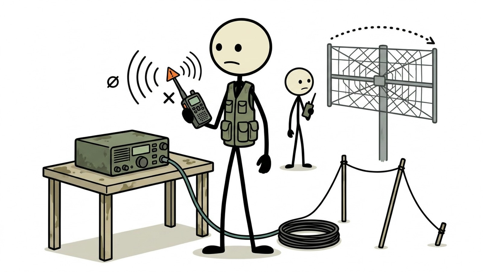 Ilustração de comunicação de emergência