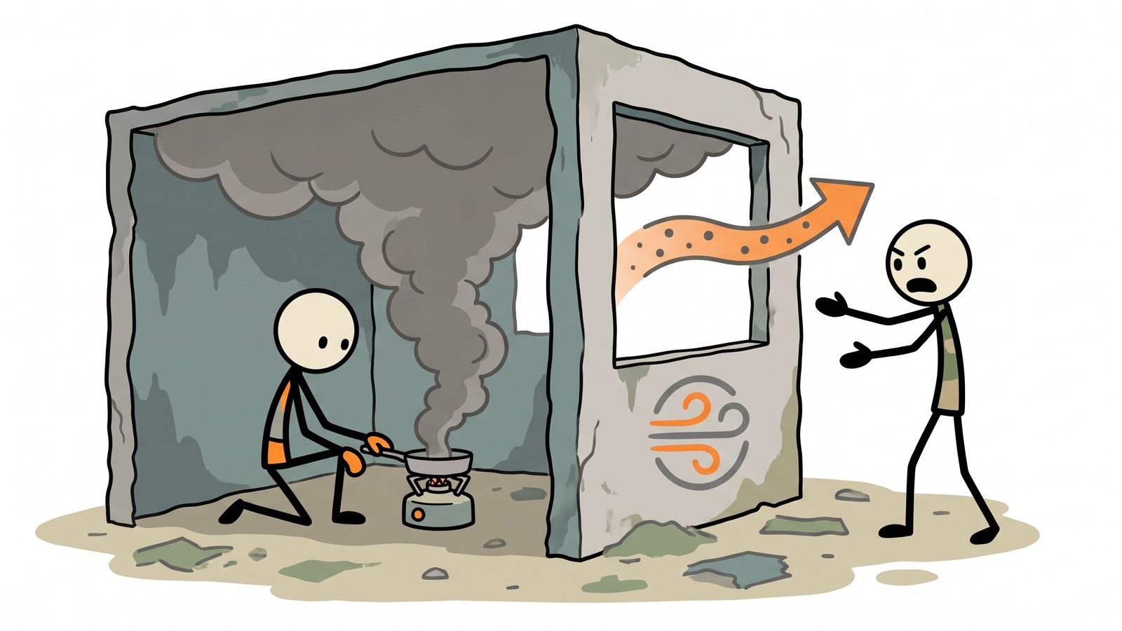 Ilustração estilo SC para Esta postagem fornece um guia abrangente para oito métodos confiáveis de cozimento fora da rede, capacitando os leitores a preparar refeições quentes com segurança durante quedas de energia ou situações de sobrevivência.