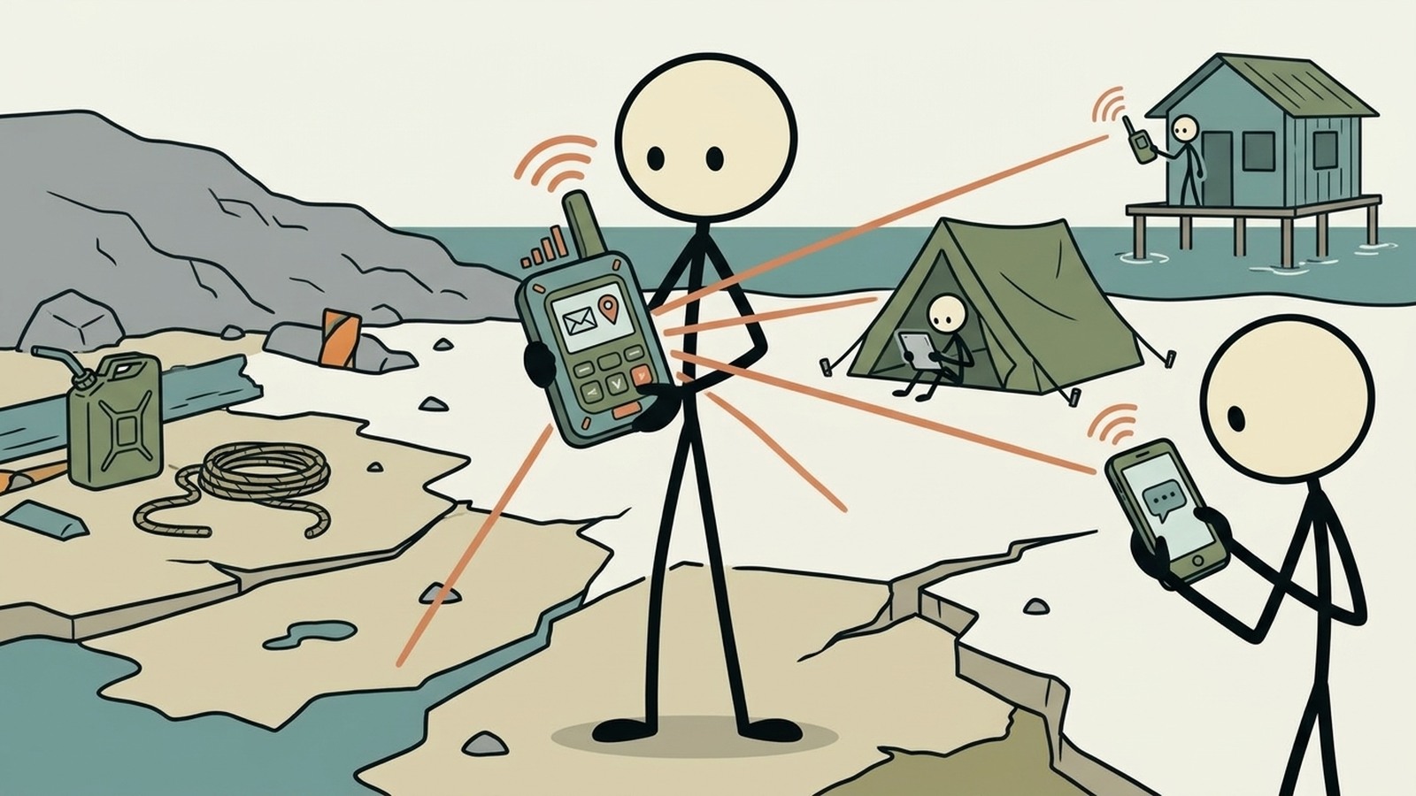 Ilustração estilo SC para zoleo vs garmin inreach