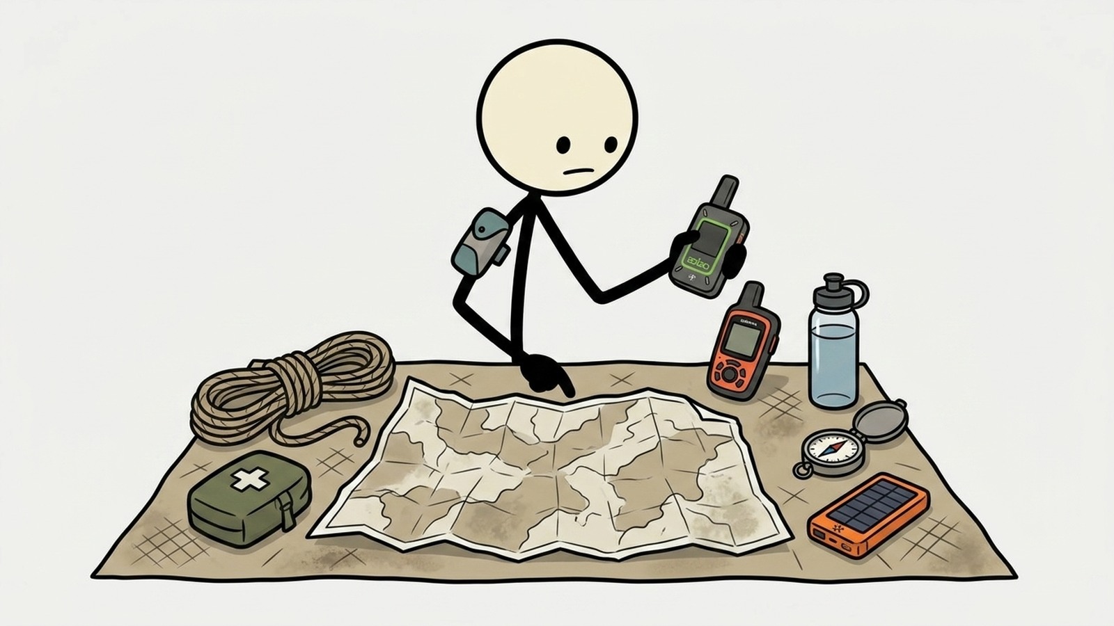 Ilustração estilo SC para zoleo vs garmin inreach