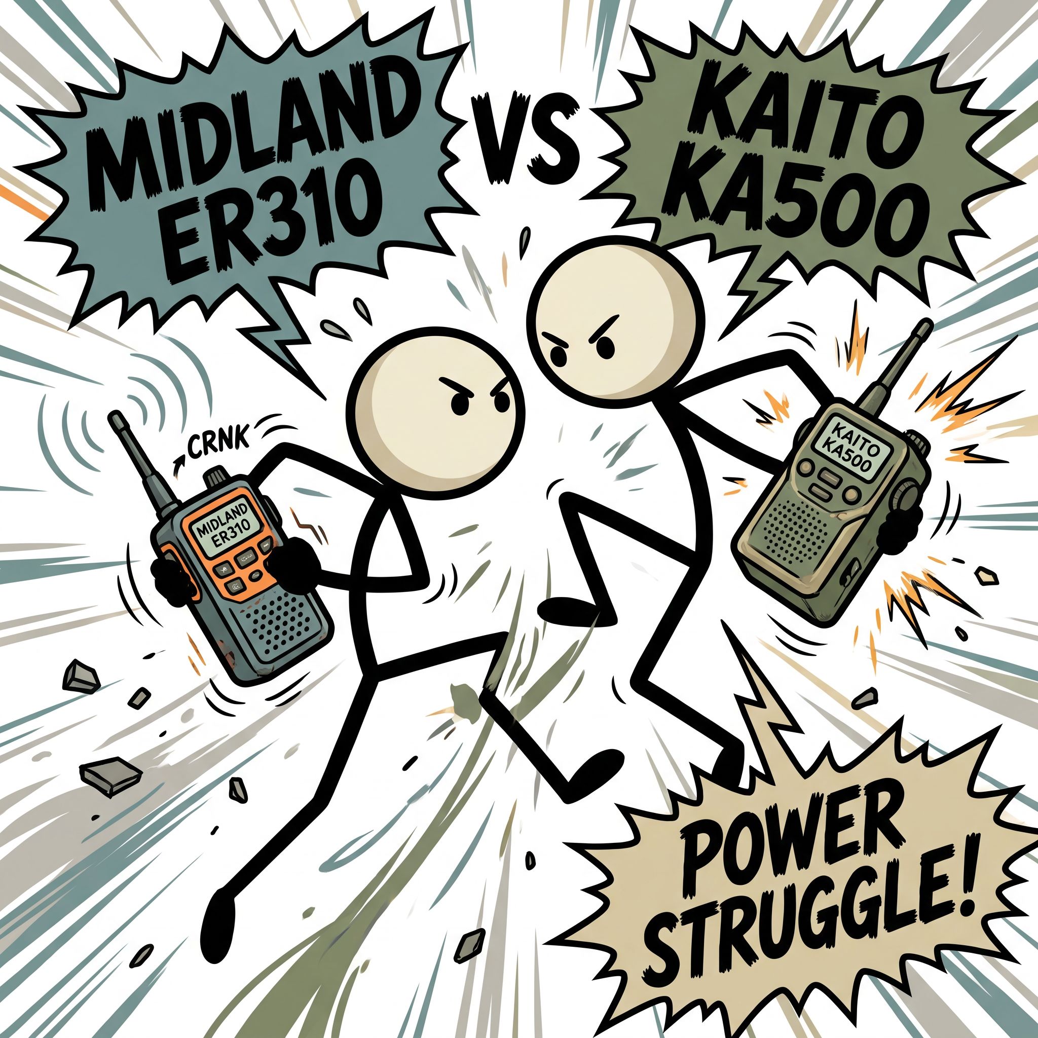 SC-style illustration for midland er310 vs kaito ka500