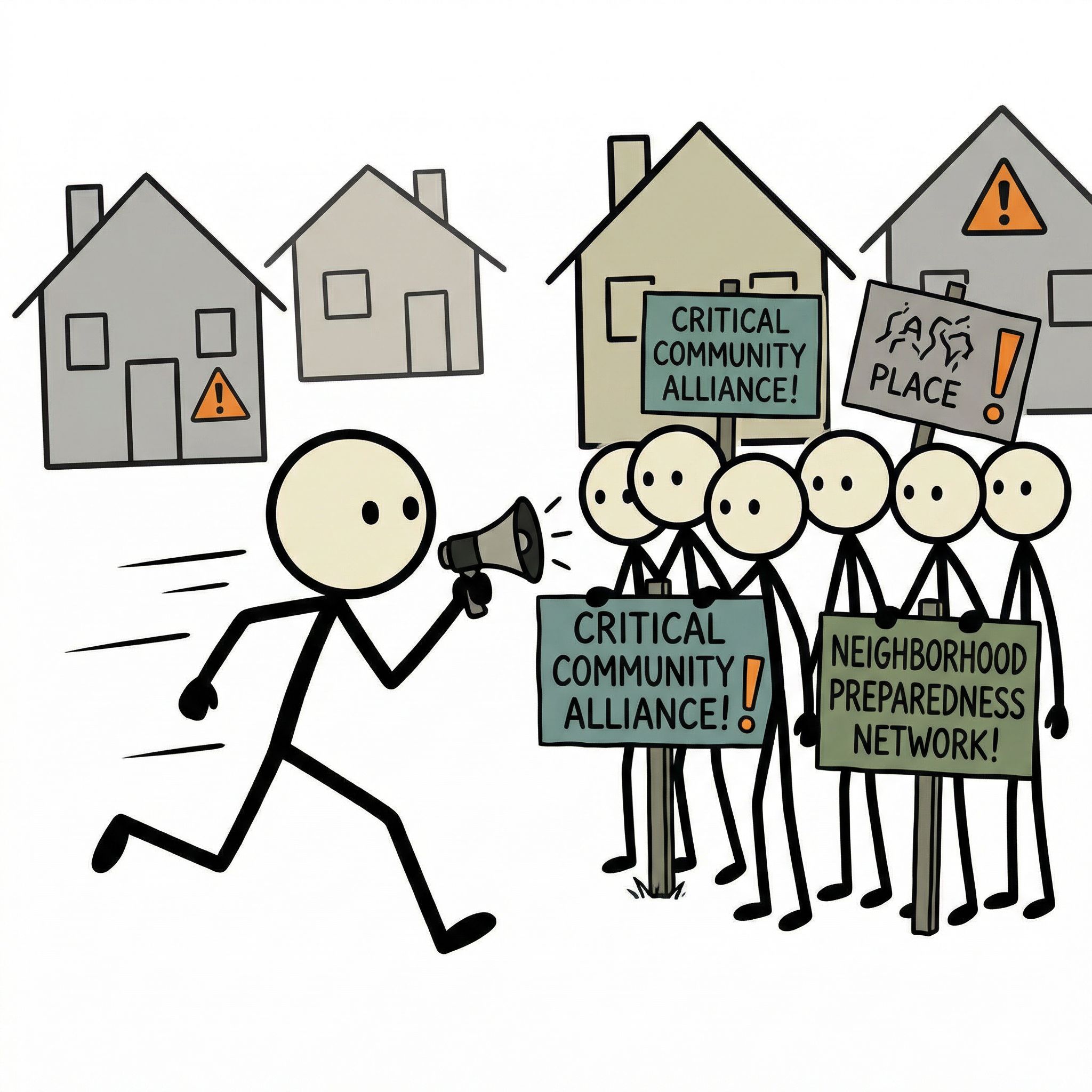 SC-style illustration for This post explains why local community alliances are critical during emergencies and provides actionable steps for creating a neighborhood preparedness network.
