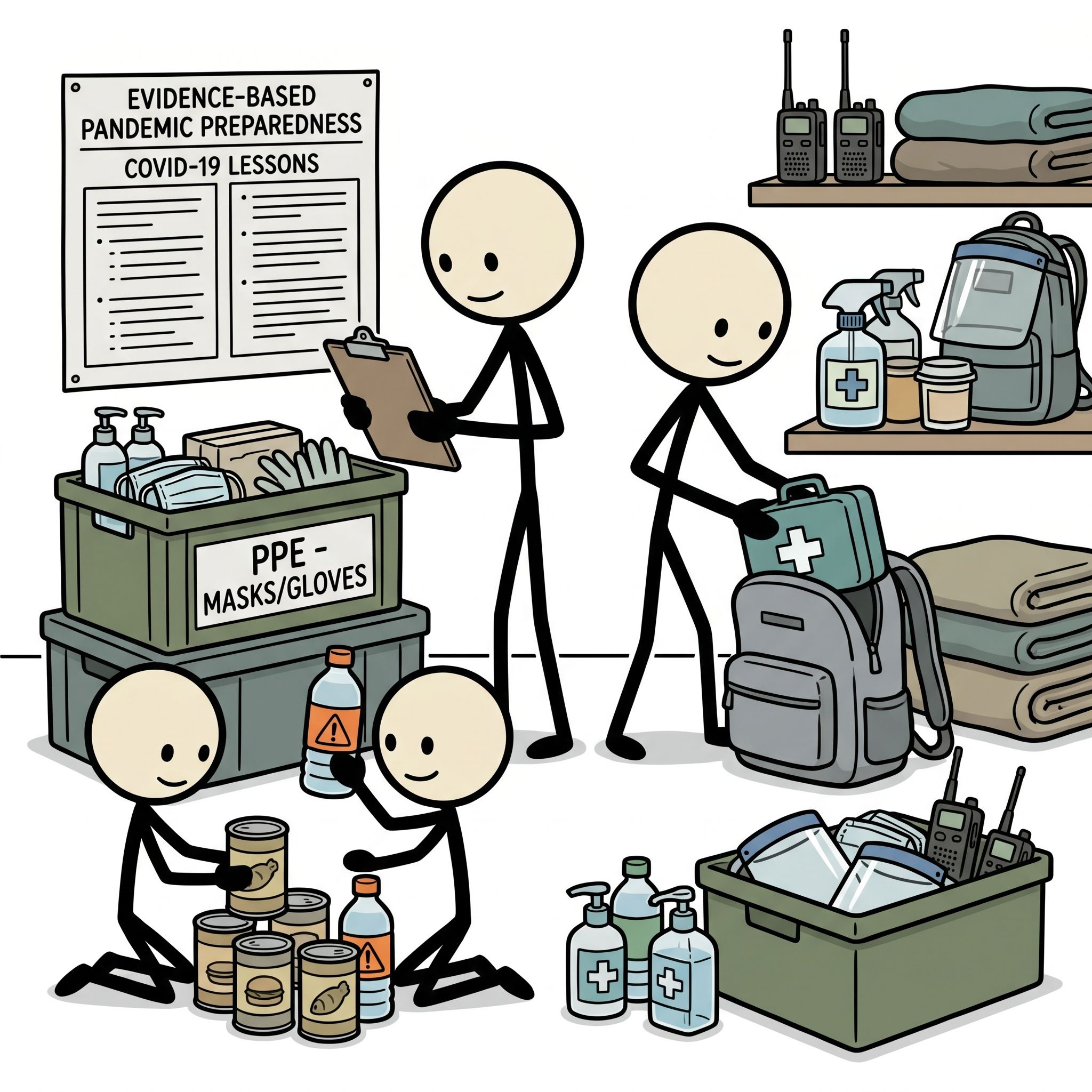 SC-style illustration for Evidence-based pandemic preparedness incorporating COVID-19 lessons