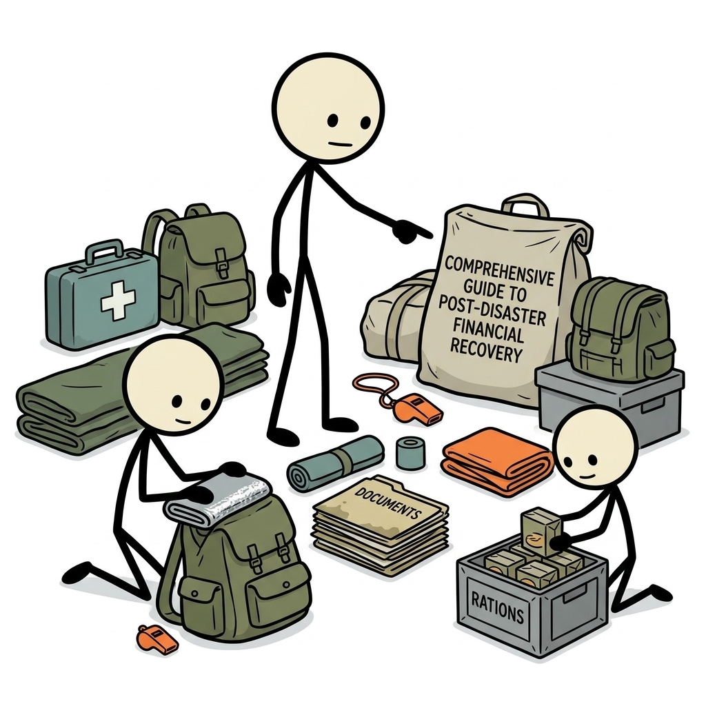 SC-style illustration for Comprehensive guide to post-disaster financial recovery