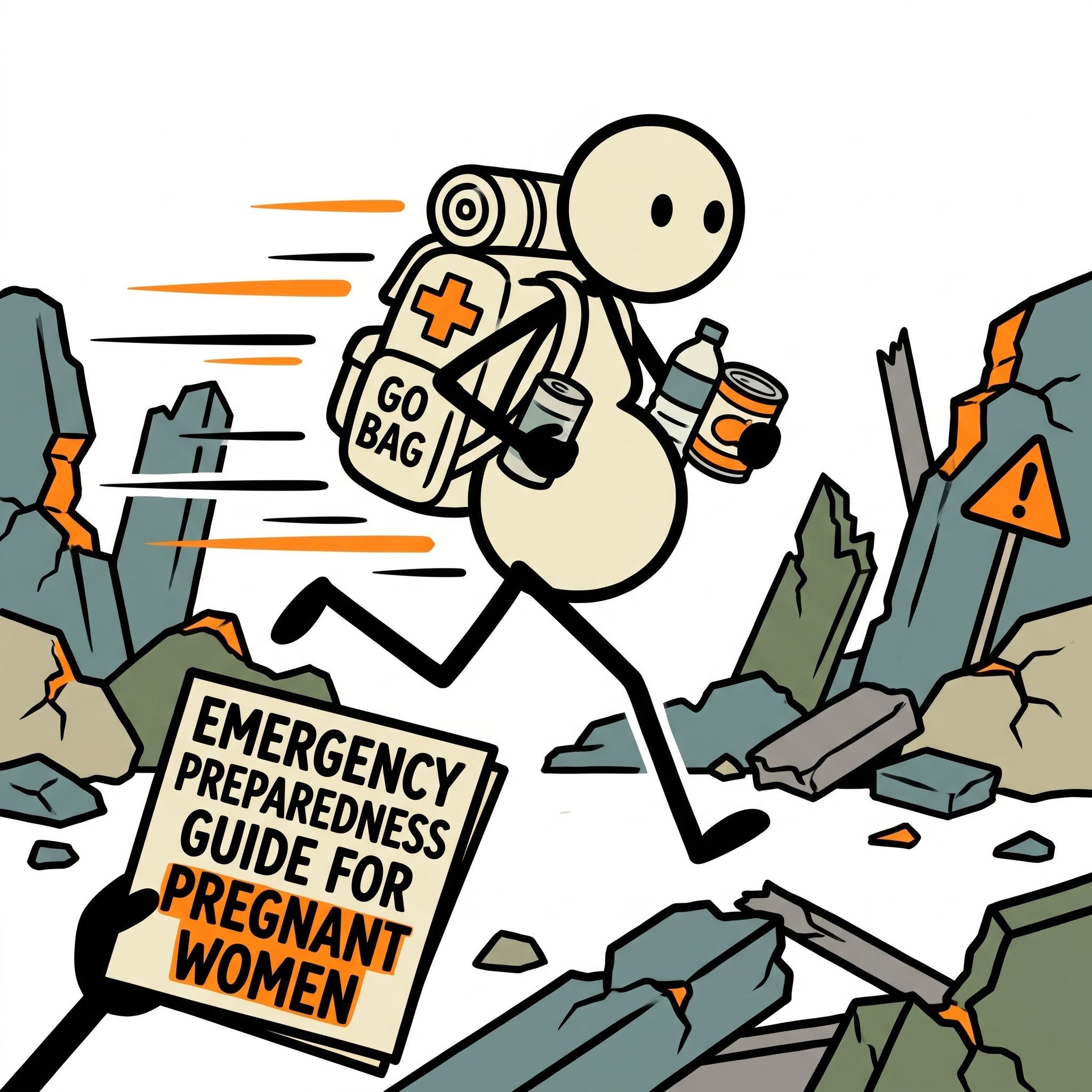 SC-style illustration for Emergency preparedness guide for pregnant women