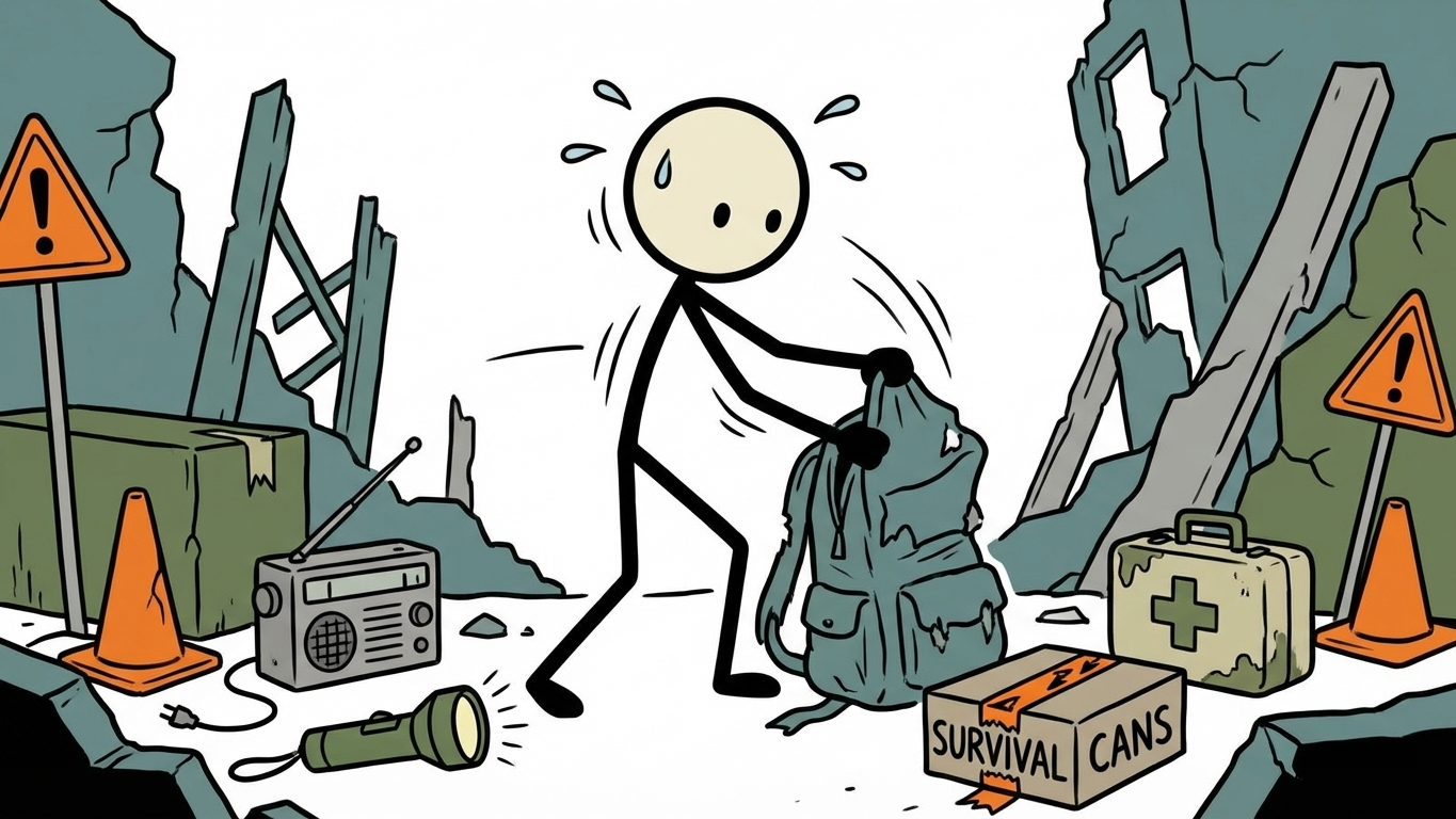 SC-style illustration for budget emergency preparedness