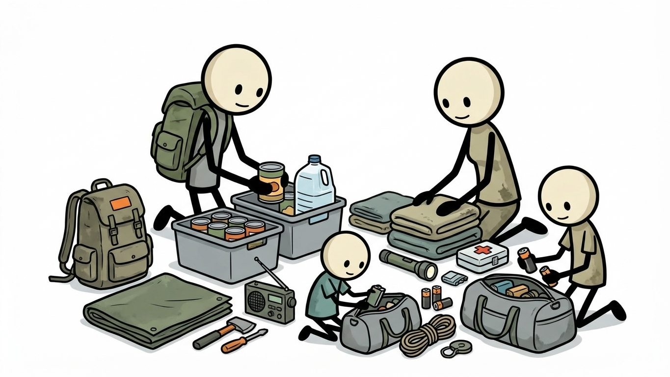 SC-style illustration for budget emergency preparedness