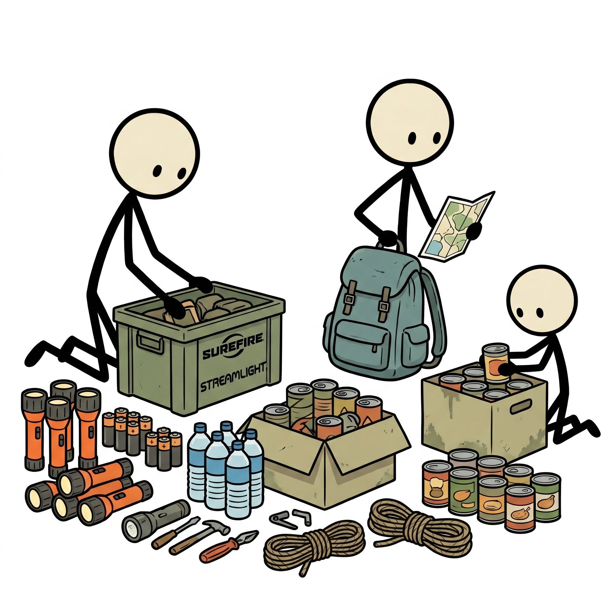 SC-style illustration for surefire vs streamlight