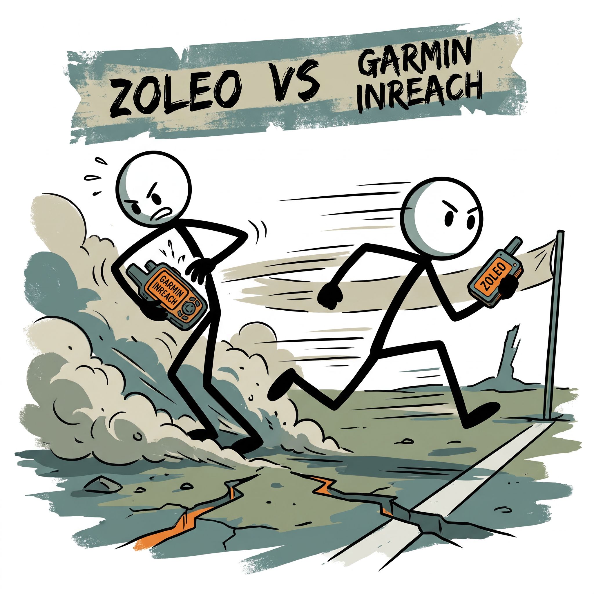 SC-style illustration for zoleo vs garmin inreach