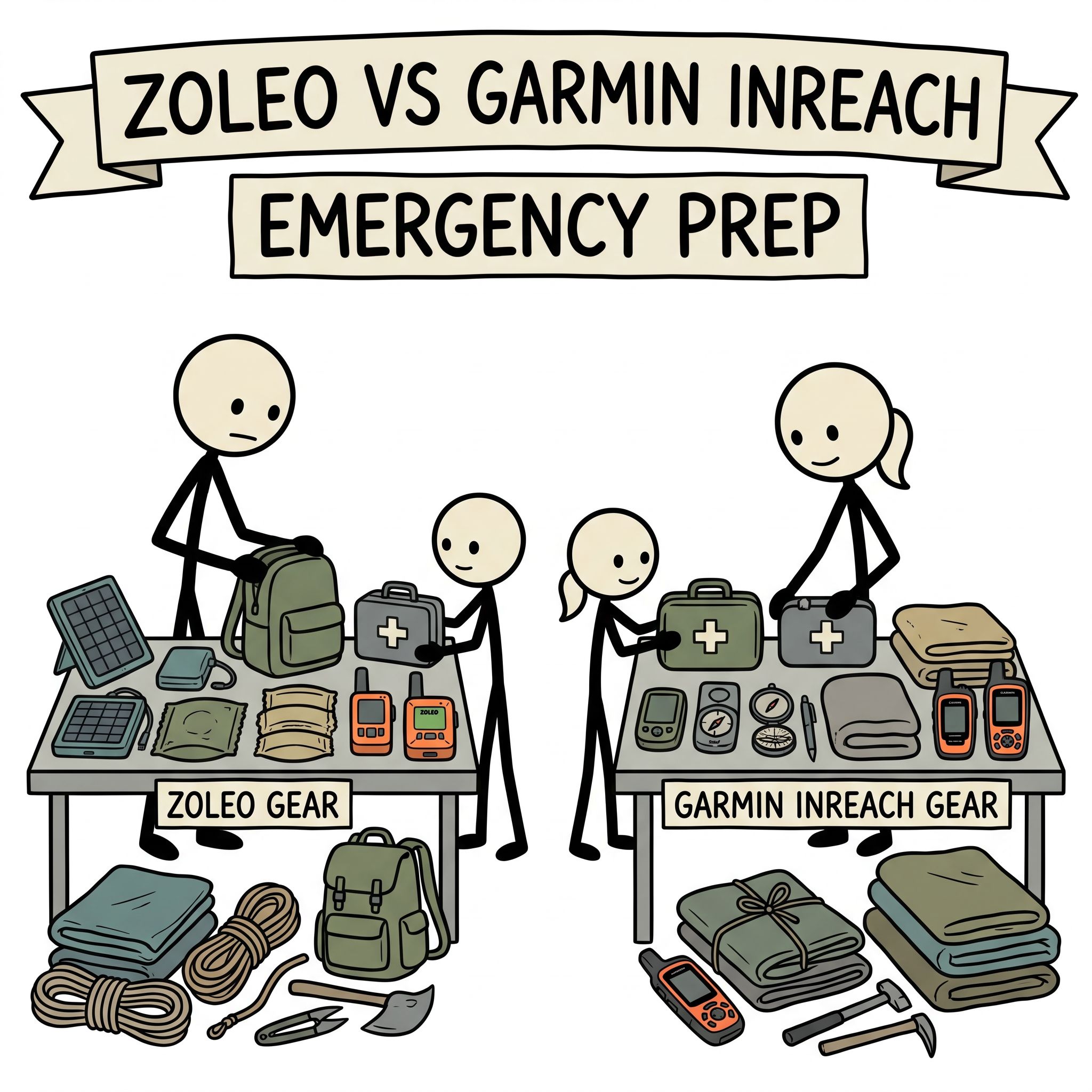 SC-style illustration for zoleo vs garmin inreach